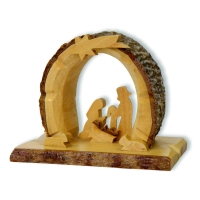 Krippe in Baum aus Olivenholz Krippe in Baum aus Olivenholz