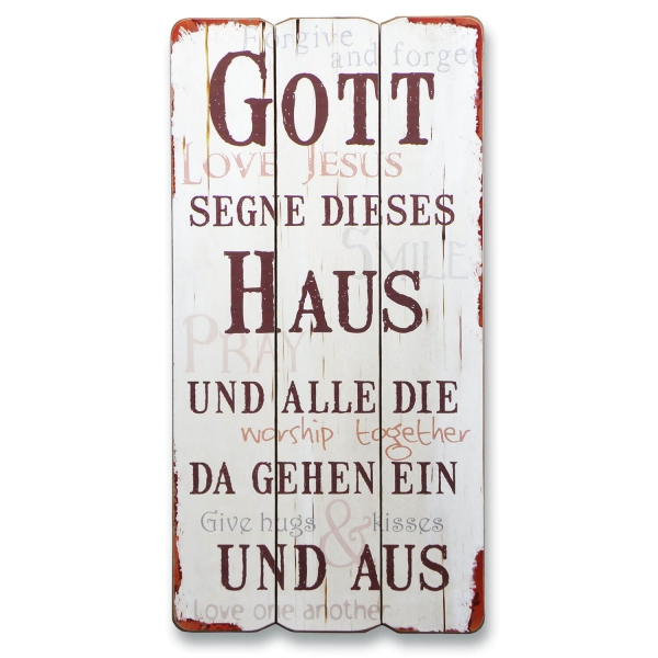 Wandbild "Gott segne dieses Haus ..."