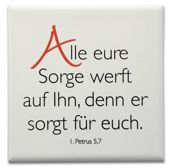 Keramikfliese - Alle eure Sorge 10x10 cm