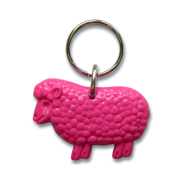 Schlüsselanhänger Schaf,Acryl,5cm,pink,Ps23
