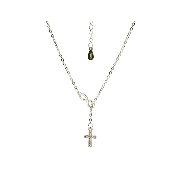 Halskette - Kreuz mit Unendlichkeitssymbol