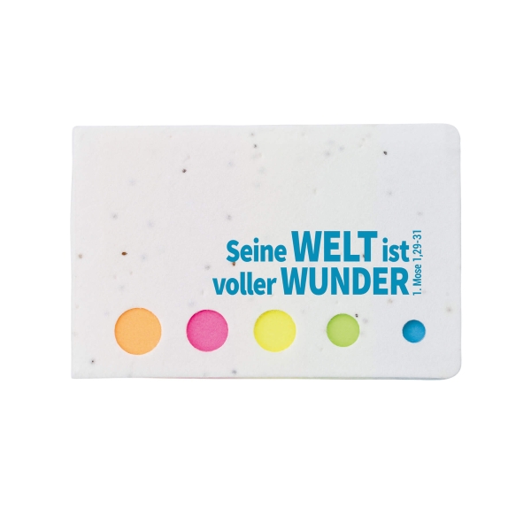 Haftnotizblock aus Saatgutpapier