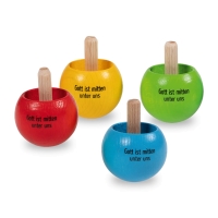 Stehauf-Kreisel aus Holz - 4er Set Stehauf-Kreisel aus Holz - 4er Set