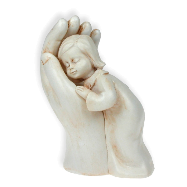 Skulptur - Mädchen in Hand, 10 cm