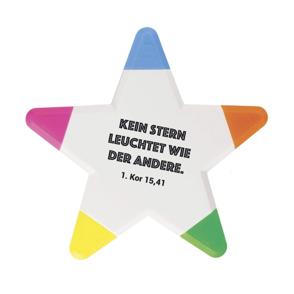 Textmarker Stern
