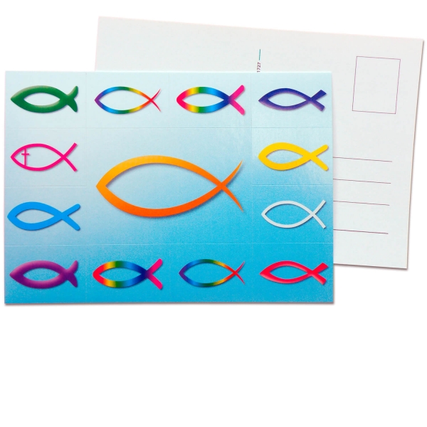 Aufkleber - Postkarte