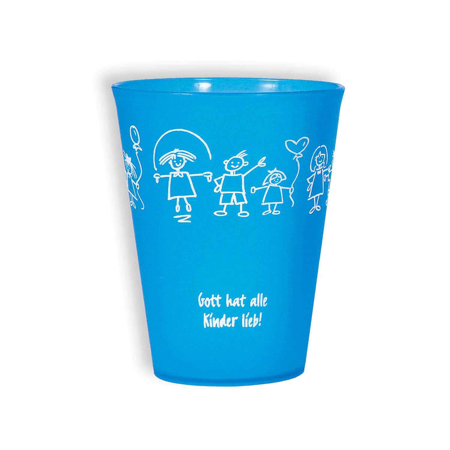 4 Becher Aufdruck /"Gott hat alle Kinder lieb/" *NEU* °CM° TRINK-BECHER-SET