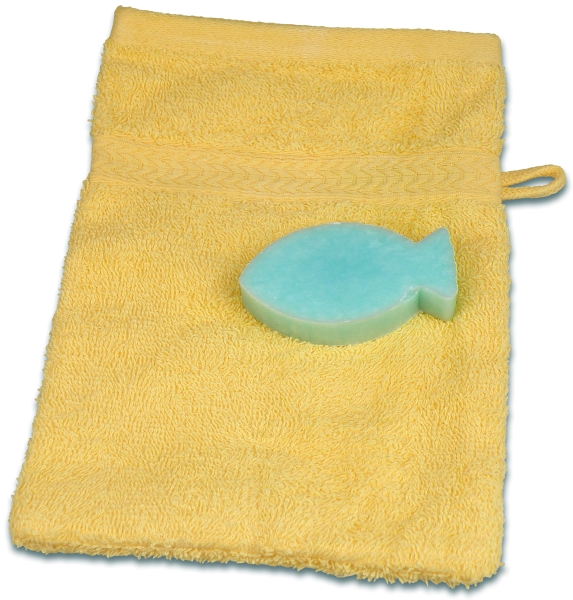 Waschlappen mit Seife - Fisch