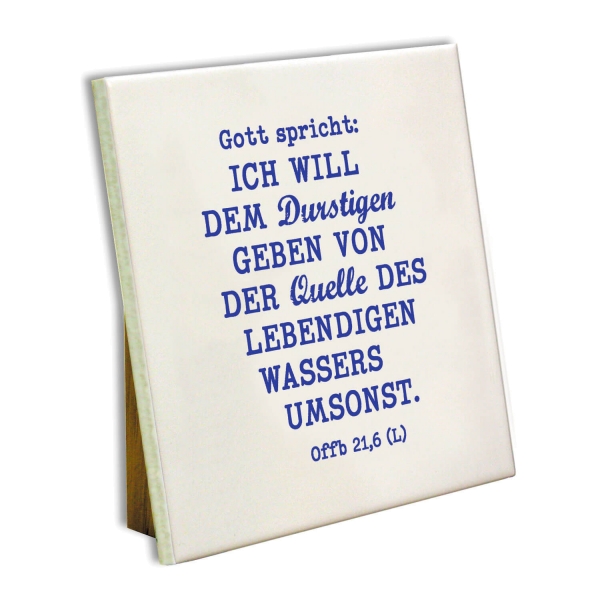 Keramikfliese - Jahreslosung 2018