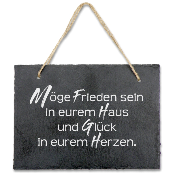 Schiefertafel - Haussegen