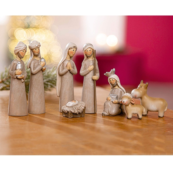 Krippenfiguren-Set, 8-teilig