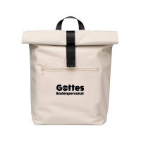 Rolltop-Rucksack "Gottes Bodenpersonal"