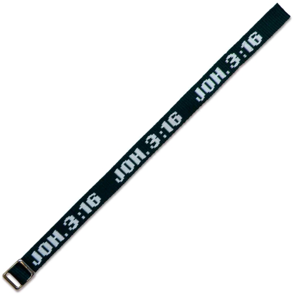 gewebtes Armband Joh. 3:16,dunkelgrün