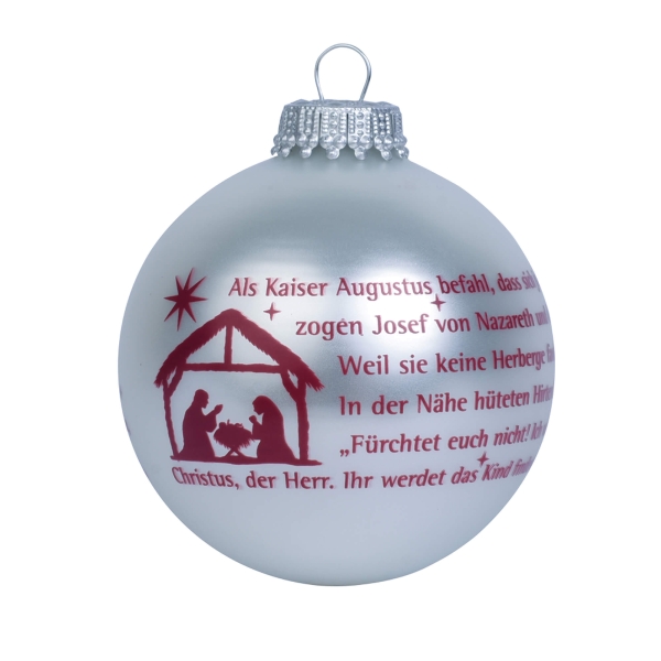 Christbaumkugel „Weihnachtsgeschichte“